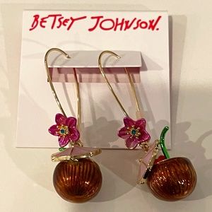 Betsey Johnson  Tropical Coconut Cocktail Earrings